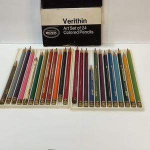 Vintage Berol Verithin 24 color drawing pencils